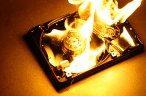 burning-hard-drive